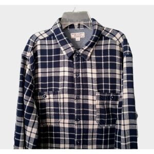 Wallace & Barnes J Crew Men's Size XL Plaid Flannel Button Up Workwear Shirt